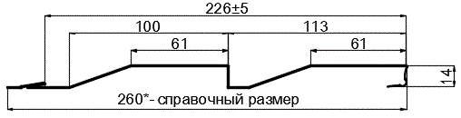 Фото: Сайдинг МП СК-14х226 (ПЭ-01-RR32-0.45) в Химках