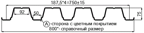 Фото: Профнастил Н75 х 750 - A (ПЭ-01-5002-0.7) в Химках