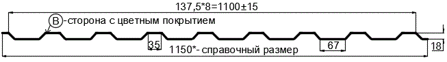 Фото: Профнастил МП20 х 1100 - B (ECOSTEEL_MA-01-Сосна-0.5) в Химках