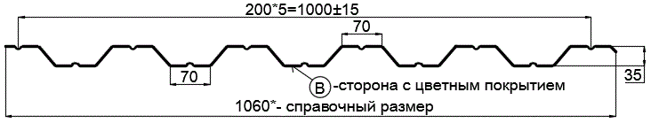 Фото: Профнастил НС35 х 1000 - B (PURETAN-20-8017-0.5) в Химках