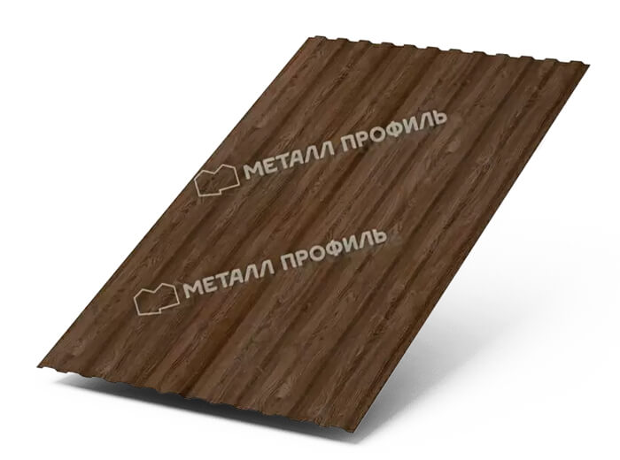 Фото: Профнастил МП10 х 1100 - B (ECOSTEEL_MA_Д-01-МореныйДуб-0.5) в Химках