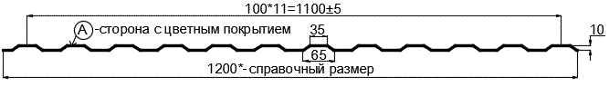 Фото: Профнастил МП10 х 1100 - A (ПЭ-01-3011-0.45) в Химках