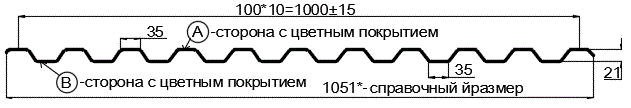 Фото: Профнастил С21 х 1000 - A (ECOSTEEL_MA_Д-12-Античный Дуб-0.45) в Химках