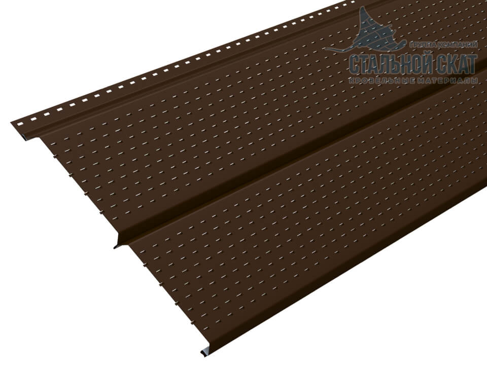 Софит перфор. Lбрус-XL-14х335 (VALORI-20-Brown-0.5) в Химках