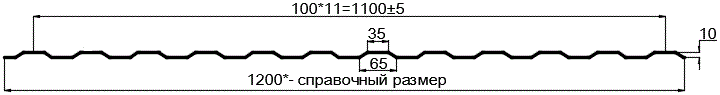 Фото: Профнастил оцинкованный МП10 х 1100 (ОЦ-01-БЦ-0.6) в Химках