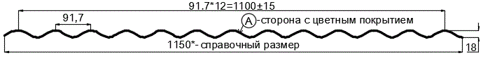 Фото: Профнастил МП18 х 1100 - A NormanMP (ПЭ-01-5005-0.5) в Химках