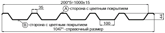 Фото: Профнастил С44 х 1000 - В Двусторонний (VikingMP_Д-01-7024-0,45) в Химках