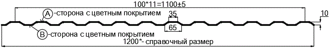 Фото: Профнастил МП10 х 1100 - A (ECOSTEEL_MA_Д-12-Античный Дуб-0.45) в Химках