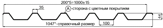 Фото: Профнастил С44 х 1000 - A (PURMAN-20-Tourmalin-0.5) в Химках