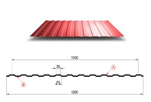 Фото: Профнастил МП10 х 1100 - B (ECOSTEEL_MA-12-Античный Дуб-0.45) в Химках