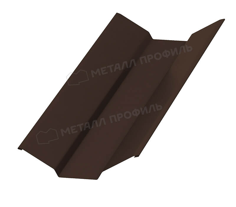 Планка ендовы верхняя 76х76х2000 (VALORI-20-Яркий Брауни-0.5)