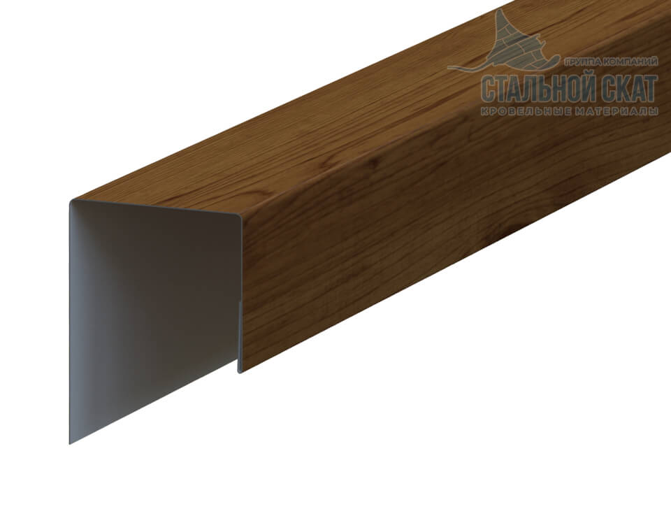 Планка J-профиль Woodstock 25х30х2000 (ECOSTEEL_T-12-Дуб-0.45)