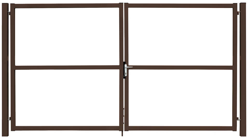 Ворота Colority цинк с замком 2,0х3,5 RAL 8017