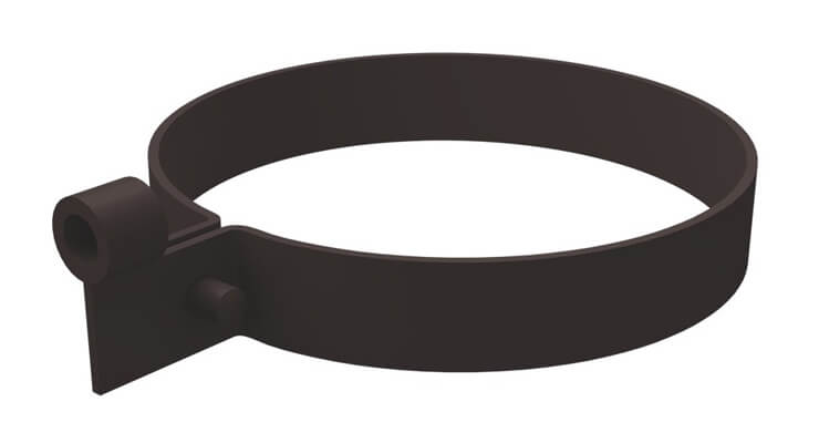 Хомут трубы Lite ПВХ Grand Line коричневый (RR32)