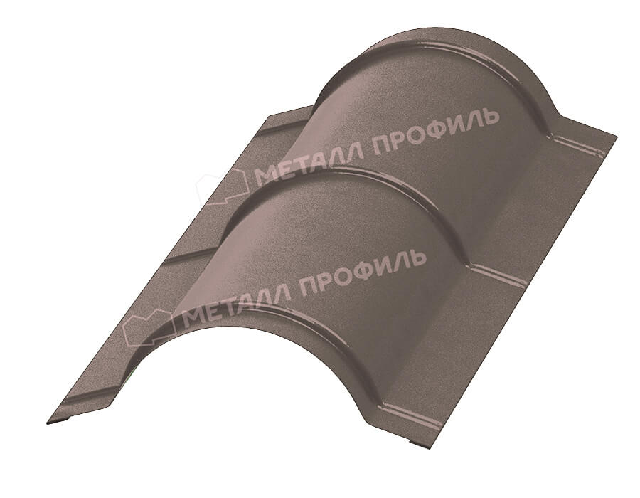 Планка конька круглого R110х2000 (VALORI-20-Песчано-серый-0.5)